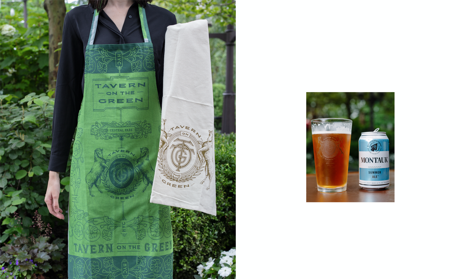 Mulh Fullimg 1500 apron Tavern on the Green restaurant branding logo on Apron